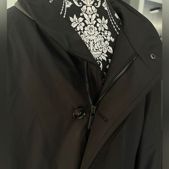 Bugatti Contrast Trim Water-Repellent Coat-BLACK-40 - Picture 3 of 8